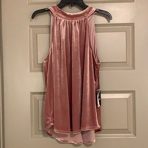Velour Halter Tank
